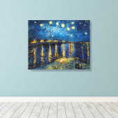 Starry Night auf der Rhone | Van Gogh | Leinwanddruck (Insitu (Holzboden))