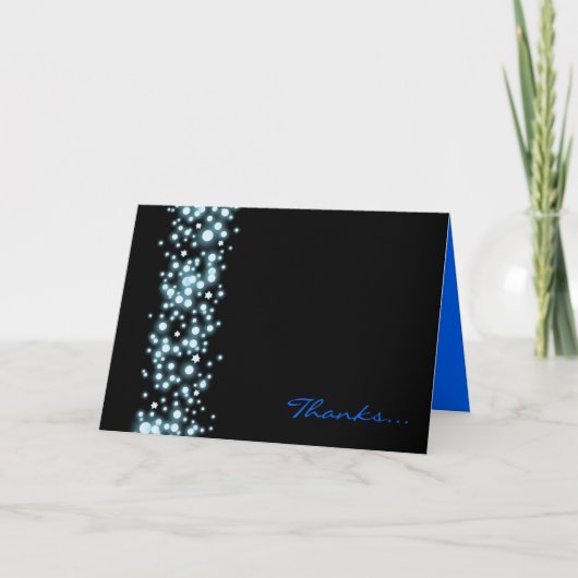 STARRY NIGHT Bar Bat Mitzvah Thank You Card Dankeskarte (Vorderseite)