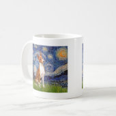 Starry Night - Basenji Kaffeetasse (Vorderseite Links)