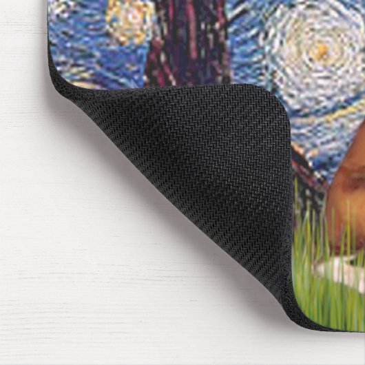 Starry Night - Basenji Mousepad (Ecke)