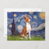 Starry Night - Basenji Postkarte (Vorne/Hinten)