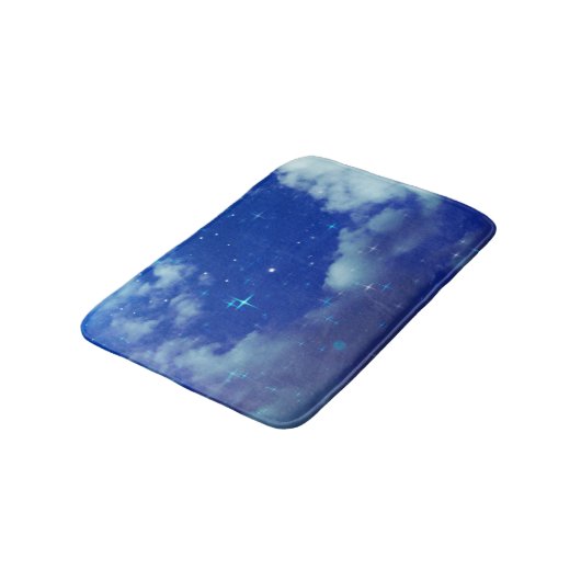 Starry Night Bath Mat | Celestial Memory Foam Rug Badematte (Schrägansicht)