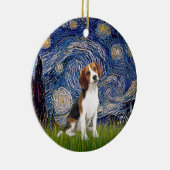 Starry Night - Beagle #1 Keramik Ornament (Rechts)