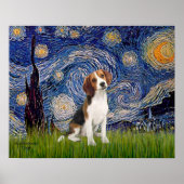 Starry Night - Beagle #1 Poster (Vorne)