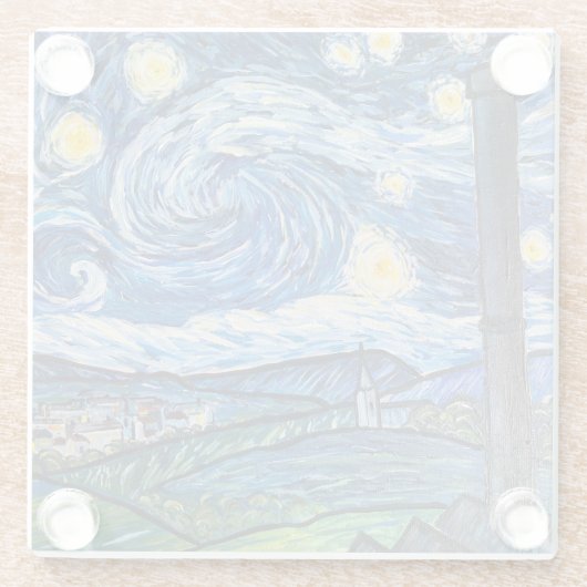 Starry Night Belmont Lancashire Glasuntersetzer (Rückseite)