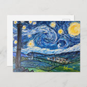 Starry Night Belmont Lancashire Postkarte (Vorne/Hinten)