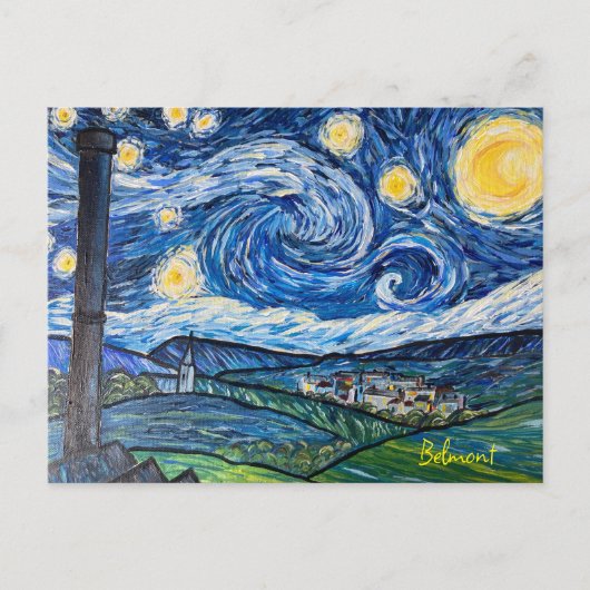 Starry Night Belmont Lancashire Postkarte (Vorderseite)