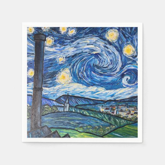 Starry Night Belmont Lancashire Serviette (Vorderseite)