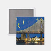 Starry Night Ben Franklin Bridge Magnet (Vorderseite/Rückseite)