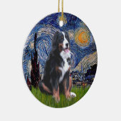 Starry Night - Bernese Mountain Dog (L) Keramikornament (Rechts)