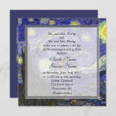 Starry Night, berühmte Hochzeit der schönen Künste Einladung (Vorne/Hinten)
