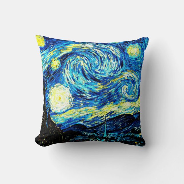Starry Night, berühmtes Bild von van Gogh, Kissen (Vorderseite)