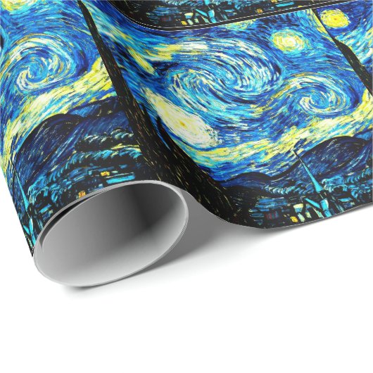 Starry Night, berühmtes Gemälde von Vincent van Go Geschenkpapier (Rolleneckpunkt)