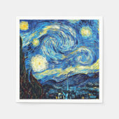 Starry Night, berühmtes Kunstwerk von Vincent van Serviette (Vorderseite)