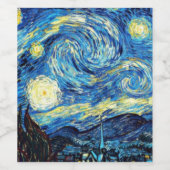 Starry Night, berühmtes Werk von Vincent van Gogh Weinetikett (Einzelnes Label)