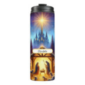 Starry Night, Bethlehems Heilige Geburt Thermosbecher (Vorderseite)