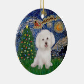 Starry Night - Bichon Frise #7 Keramik Ornament (Rechts)
