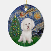 Starry Night - Bichon Frise #7 Keramik Ornament (Links)