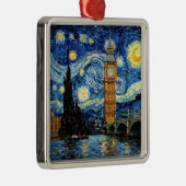 Starry Night Big Ben London England Ornament Aus Metall (Rechts)