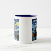 Starry Night Big Ben London England Zweifarbige Tasse (Mittel)