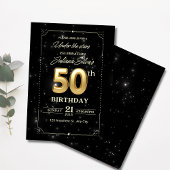 Starry Night Birthday Einladung, 50. Geburtstag Einladung