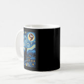 Starry Night Black Cat Comma La Kamala Harris 1 Kaffeetasse (Vorderseite Links)
