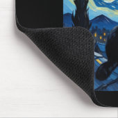 Starry Night Black Cat Comma La Kamala Harris 1 Mousepad (Ecke)