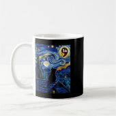 Starry Night Black Cat Comma La Kamala Harris Kaffeetasse (Links)