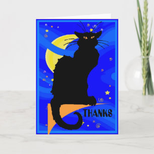 Starry Night Black Cat DANKS Karte