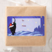 Starry Night Black Cat Weihnachten (Insitu)