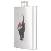 Starry Night Black Cat Weihnachten Flachmann (Links)
