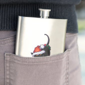 Starry Night Black Cat Weihnachten Flachmann (Beispiel)