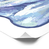 Starry Night Black Cat Weihnachten Poster (Ecke)