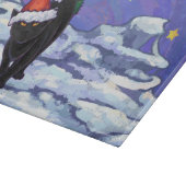 Starry Night Black Cat Weihnachten Schneidebrett (Ecke)