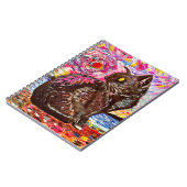 Starry Night Black Kitty Notebook Notizblock (Linke Seite)