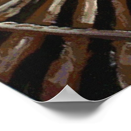 Starry Night Black Lighthouse Poster (Ecke)