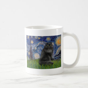 Starry Night - Black Persian Cat Kaffeetasse