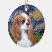 Starry Night - Blenheim Cavalier Puppy Keramik Ornament (Links)