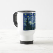 Starry Night, Blue French Stars, Vincent Van Gogh Reisebecher (Vorderseite Links)