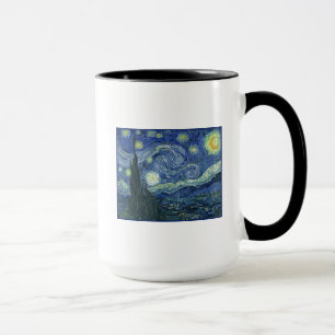 Starry Night, Blue French Stars, Vincent Van Gogh Tasse