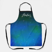 Starry Night Blue Galaxy Sky Personalisiert Schürze (Vorderseite)