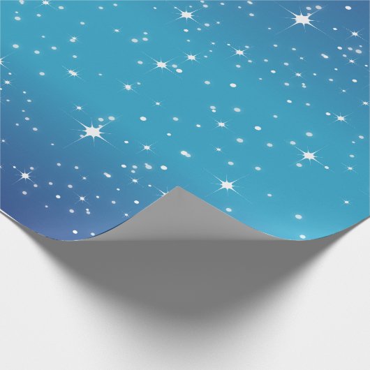 Starry Night Blue Geschenkpapier (Ecke)