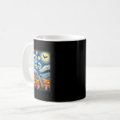 Starry Night Blue Jay Halloween Kaffeetasse (Vorderseite Links)