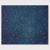 Starry Night Blue Navy Dots Gray Silver Confetti Geschenkpapier (Flach)