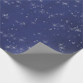 Starry Night Blue Navy Gray Silver Confetti Deicat Geschenkpapier (Ecke)