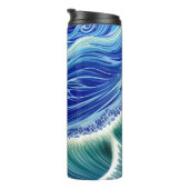 Starry Night Blue Ocean Wave Thermosbecher (Nach rechts gedreht)
