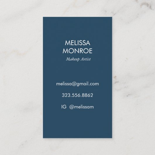 Starry Night Blue Pattern Elegant Visitenkarte (Rückseite)