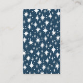 Starry Night Blue Pattern Elegant Visitenkarte (Vorderseite)