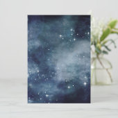 Starry Night Blue Sky Stars Lovers Universe Dankeskarte (Stehend Vorderseite)