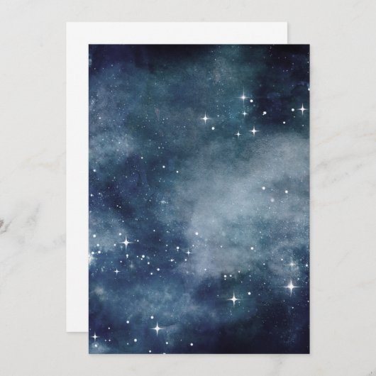 Starry Night Blue Sky Stars Lovers Universe Dankeskarte (Vorne/Hinten)